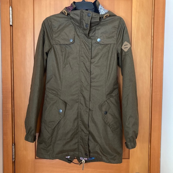 O'Neill  Hooded Jacket Shell Adventure Series Size XS Olive Green - Picture 2 of 16